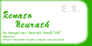 renato meurath business card